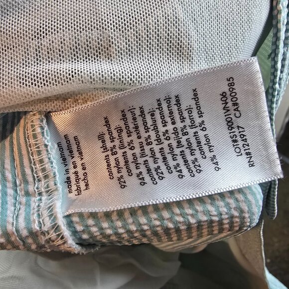 Onia Swim Trunks Mens XL Blue White The Calder Seersucker Quick Dry Short Hybrid - Picture 8 of 9